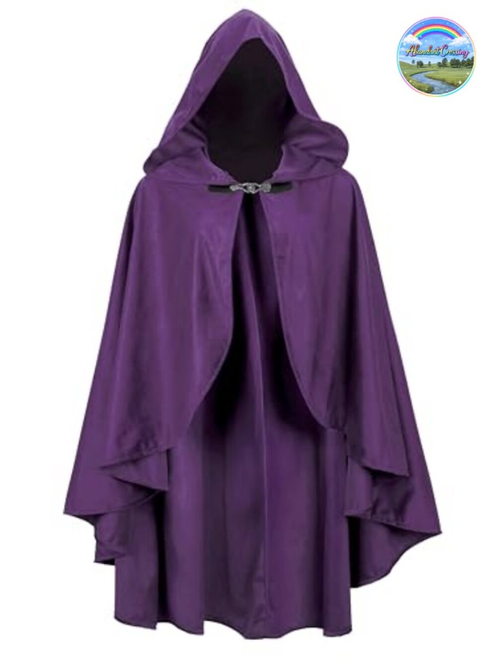 Faux Velvet Hooded Cloak Medieval Renaissance Cape One Size